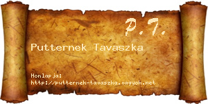 Putternek Tavaszka névjegykártya